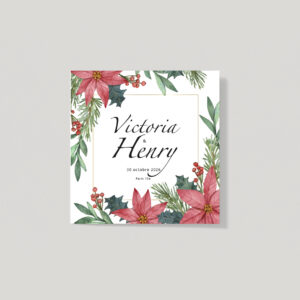 Étiquette carrée rectangulaire Anastasia