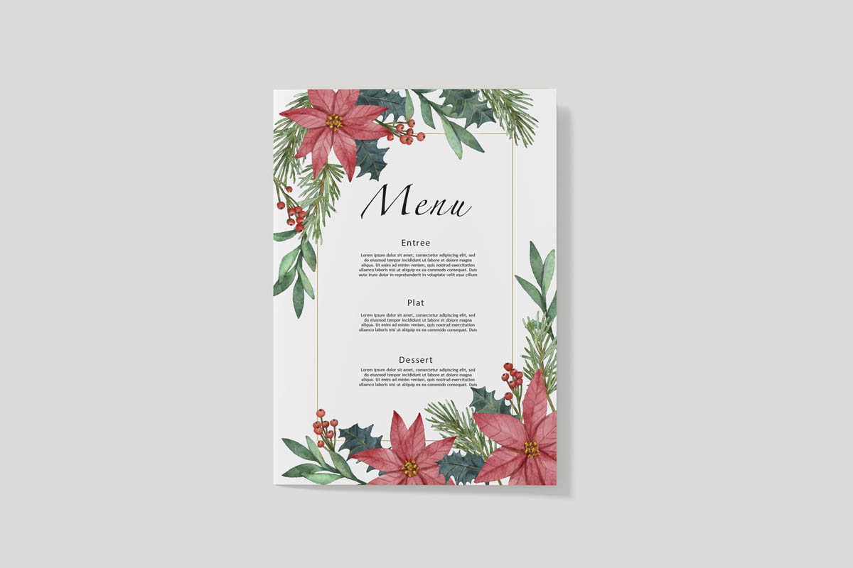 Menu de mariage – Anastasia