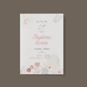 Invitation baptême gamme Agathe