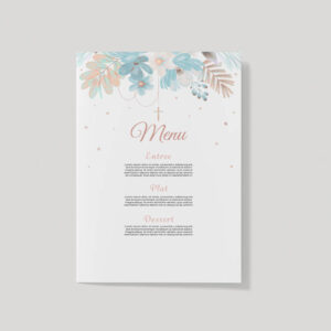 Menu de baptême – Agathon