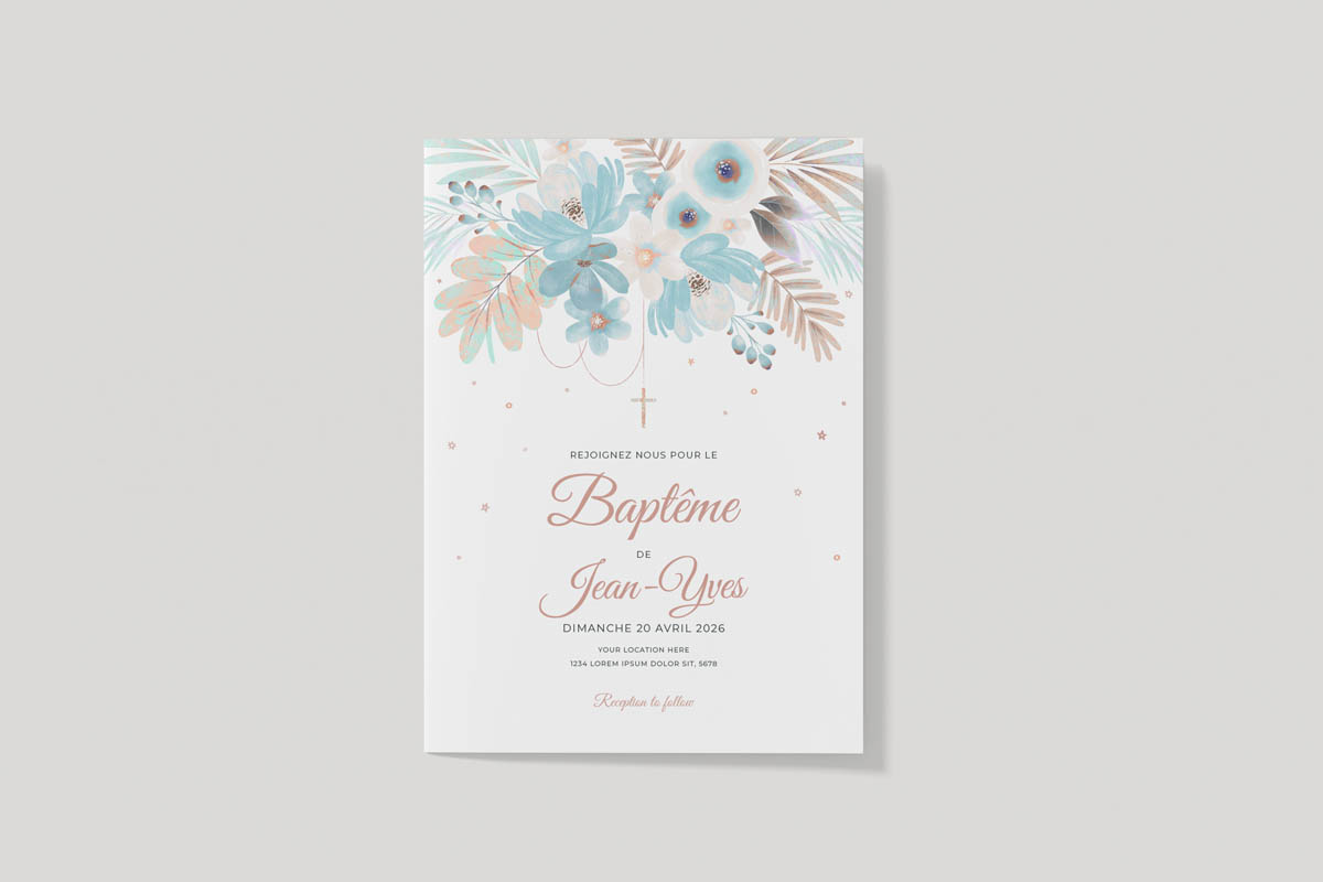 Invitation de baptême – Agathon