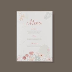 Menu de baptême gamme Agathe