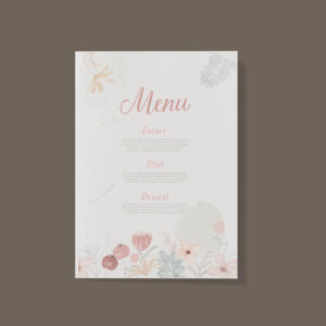 Menu de baptême – Agathe