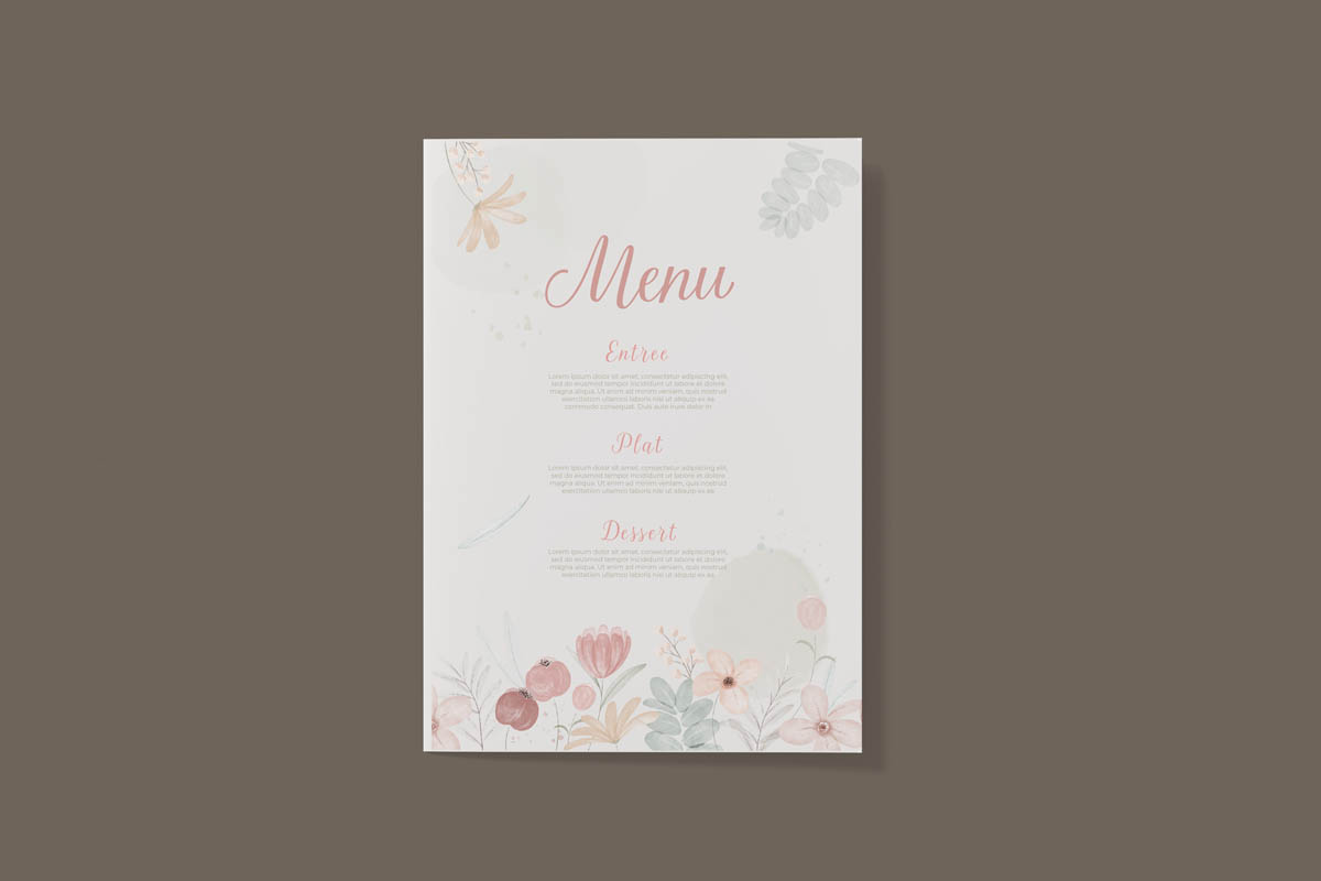 Menu de baptême – Agathe