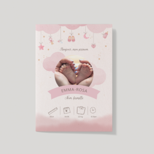 Faire part de naissance gamme Emma